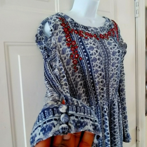 CHEROKEE Floral Dress. Size 3x/3EG - Picture 3 of 12